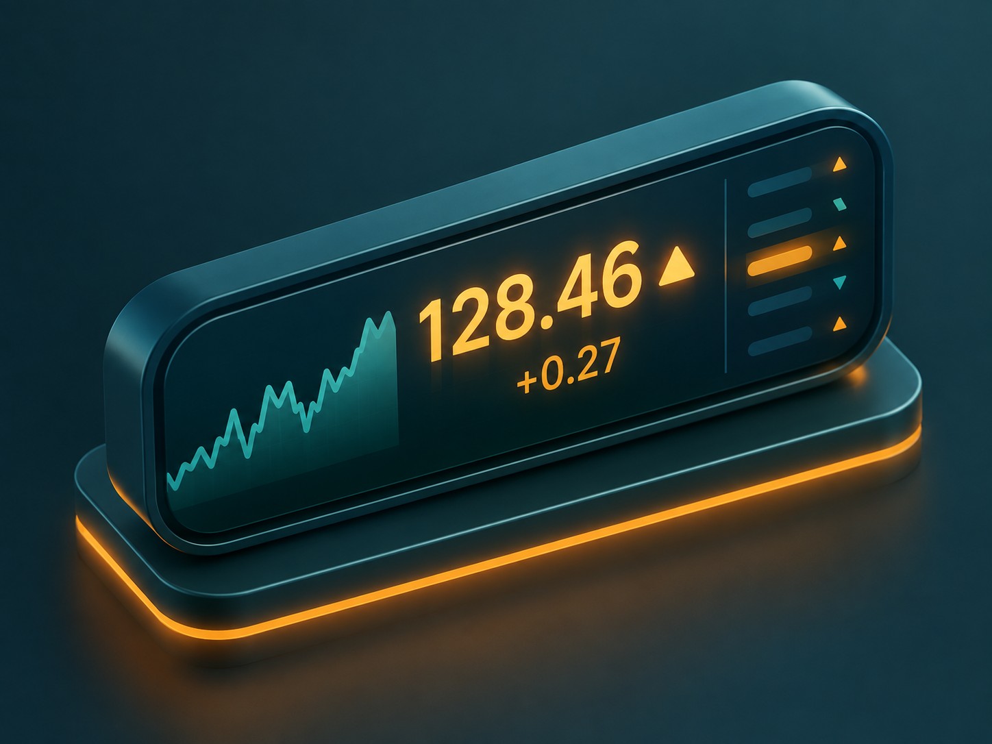 Macro close up of a price ticker display with tiny price increments highlighted